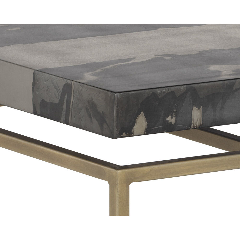 Toreno 48 X 28 inch Antique Brass Coffee Table